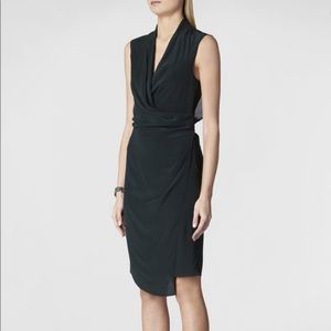 ALLSAINTS Black Silk Mayra Dress Sz 4